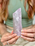 Gemmy Pink Kunzite Crystal, Large Raw Natural Specimen